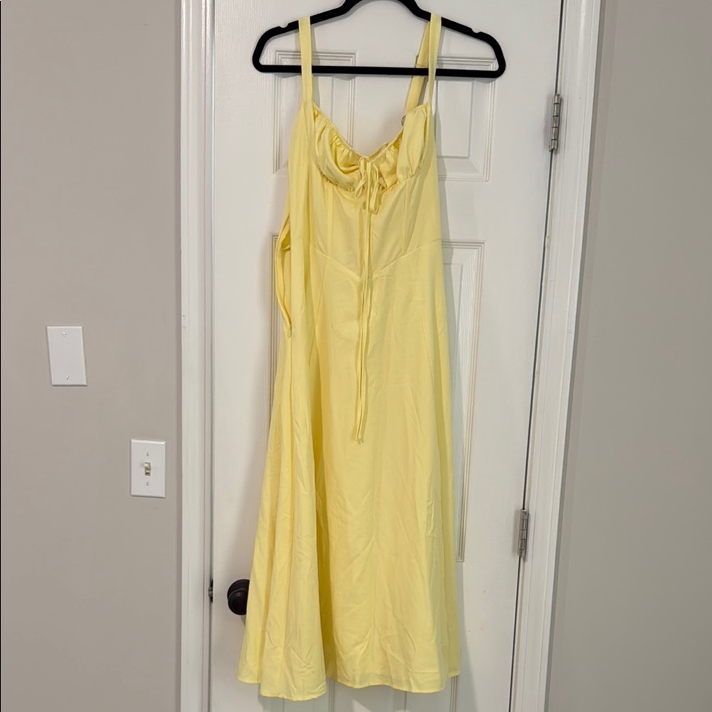 Yellow Spaghetti Strap Dress